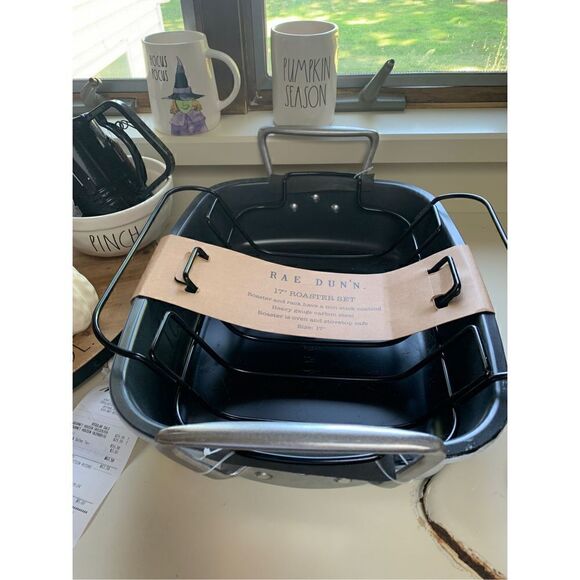 Rae Dunn Non-stick Roaster Set 17” Roast - Picture 1 of 4